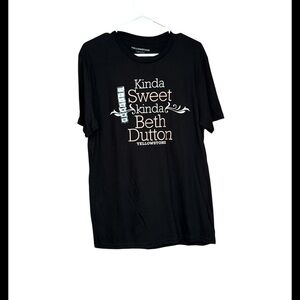 Yellowstone, Beth, Dutton Black Graphic T-Shirt new size medium